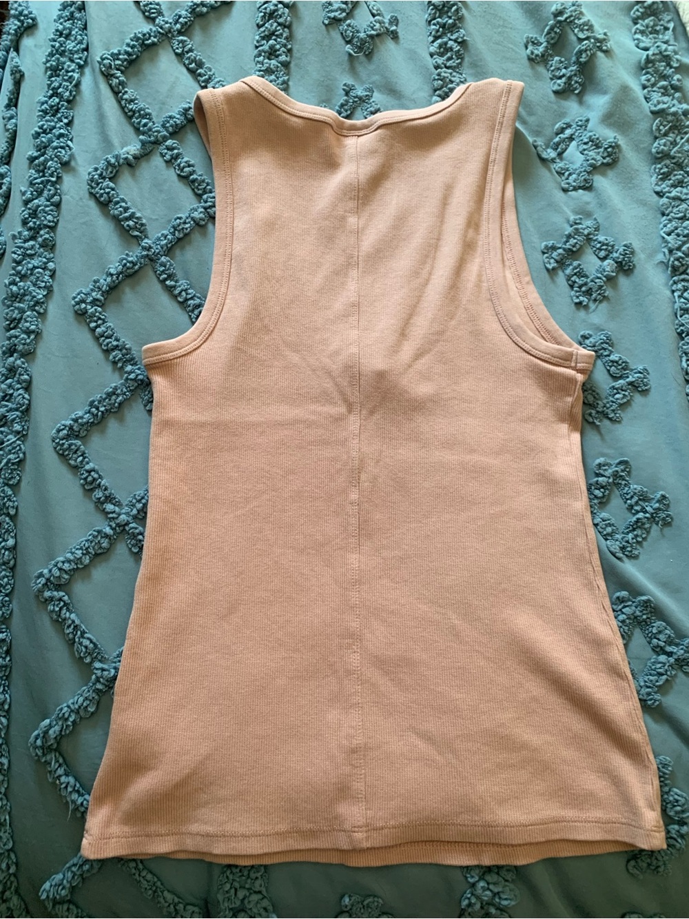 Universal Thread Peach Ribbed Scoop Neck Tank - Picture 2 of 3